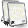 PICAA Lampada da esterno a LED da 200W, luce da lavoro LED 20000LM 6500K, Luce di sicurezza a LED impermeabile IP65 con spina per porta d'ingresso, magazzino, parcheggio, cortile, strade (2pz)