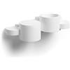 Vet italy Vetrineinrete® Applique da parete in gesso moderno doppia emissione up e down lampada contemporanea con attacco g9 per corridoio salone