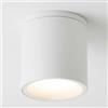 maolo Faretto da Esterno LED GU10 IP54 Impermeabile | Applique da Soffitto per Terrazze Ingressi Porticati | Design Moderno in Alluminio Ø90x94mm | Lampadina Non Inclusa (Bianco, Cilindro)