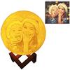 DGLpintu Lampada Luna personalizzata 3D con la tua foto e il tuo Testo USB Ricaricabile 16 colori Telecomando e Touch Controller, Regali per Cmpleanno, Anniversario, Natale Moon Light Lamp Diametro 10CM