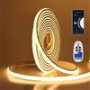 XUNATA WiFi Dimmerabile Strisce di Neon COB in Silicone Flex con Controller 750W, LED Luce IP65, Compatibile con Alexa e Google (4m, Bianco Caldo)