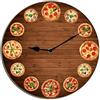 Horienteeon Orologio da Parete a Tema Pizza per Cucina Orologio da Cucina per Fast Food Ristorante Orologio da Parete Silenzioso Senza Ticchettio Orologi da Parete Decorativi per Camera da Letto