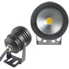EBILUN 12 V 10 W faro LED piscina impermeabile luce spot lampada da esterni, alluminio, Warm White, Flat lens （Senza telecomando）