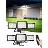Litglobe Faretto LED da Esterno con Sensore di Movimento 100W 2 Pezzi,10000LM Faretti con Telecomando,6500K Bianco freddo Faro Esterno,IP66 Impermeabile Luce LED per Patio Cortile Garage