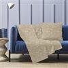 HABITA 33 HOME Telo copridivano 3 posti 250x280 cm universale - copridivano antigraffio gatto e cane, sofa cover decorativa per divani e poltrone, copridivani eleganti e resistenti (Beige Amalfi)