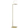 LCJQ Lampada da Terra LED Moderna Lampada da terra LED ottone di lusso di metallo e piastrelle palla di vetro bianco Lampada da terra Soggiorno Bedside da letto Deco piedi le luci che illuminano Lampada d