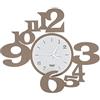 Arti & Mestieri King - Orologio da Parete a Chiasmo di Design 100% Made in Italy - in Ferro, 45 x 40 cm - Beige e Bianco