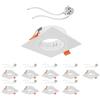 ledscom.de 10 pezzi Telaio di montaggio a soffitto KUN, angolare, orientabile (MR16/PAR16/50mm) presa GU5.3