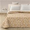 Vionara Home Trapuntino Primaverile in Morbida Microfibra, Copriletto Trapuntato Stampato, Coperta Leggera, Imbotittura 100gr/mq, Matrimoniale 260x270 cm, Made in Italy (Beatrice - Beige)