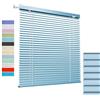 Generic Tende Veneziana in Alluminio su Misura, Veneziane da Interno/Esterno Senza Fori per Finestre, 25mm Lamelle Privacy Orizzontali Oscurante Persiane per Ufficio(Light Blue)