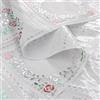 emmevi Tovaglia Plastificata Ricamata Pizzo 3D Bianca Argentata Copritavolo Cucina Antimacchia 137X50 DIS_D