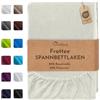 NatureMark Lenzuolo con angoli in spugna - Morbido e traspirante, delicato sulla pelle, pratico e facile da lavare, durevole e resistente, 80% cotone & 20% poliestere,120 x 200 cm, Naturale/Crema