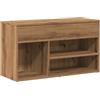 vidaXL Scarpiera Rovere Artigianale 80x30x45 cm in Legno Multistrato, Panca da corridoio, Seduta da corridoio, Panca portaoggetti, Panca da Ingresso