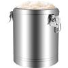 CHERIPOLI Contenitore termico da 20 l/40 l per cibo, secchio isolato con coperchio, in acciaio inox, per tè o vin brulé, mantiene il cibo caldo per 12 ore e freddo per 24 ore (20 l senza rubinetto)