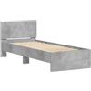 vidaXL Giroletto e Testiera Grigio Cemento 90x190 cm Legno Multistrato