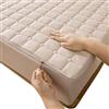 ELYSYSRL Coprimaterasso con Cerniera Fodera Materasso Matrimoniale/Singolo 160x190/200 Personalizzabile Copri Proteggi Materasso Trapuntato Lavabile Imbottito Lenzuolo(Beige,80x200x10cm)