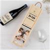 Wanapix | Cassetta in Legno per Vino Personalizzata | per Bottiglie Singola (non inclusa) | Scatola Vino Legno | Coperchio Scorrevole | 11x38x10 cm | Festa del papà