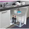 Nisko Cestello ESTRAIBILE Cucina Dispenser Acciaio Cromato Estrazione Totale - SOFT CLOSING (Per Modulo da 30Cm)