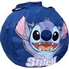 CARTOON Borsa portagiochi Stitch Disney 50 x 32 cm borsa da spiaggia grande rotonda con manici e chiusura zip shopper borsa a spalla