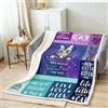 Homemissing Coperta in pile Sherpa, con stampa di gatti, per bambini, ragazzi e ragazze, graziosa coperta in peluche a quadri con motivo animale, viola, coperta pelosa, per camera da letto, 127 x 152