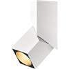 NEAFP Faretto da soffitto a soffitto quadrato nordico con luce ad angolo regolabile a LED per montaggio su superficie Faretto da parete con soffitto inclinato bianco nero lucido Faretto da incasso (Colore :