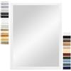 PrimeLuxe Specchio da parete 40 x 100 cm (dimensioni esterne), bianco lucido, colore e dimensioni a scelta, specchio per il bagno e il corridoio, con cornice in legno, prodotto in Germania