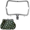 Tissting Telaio con Chiusura a Borsetta 20cm/7.9in, retrò in Metallo Kiss Clasp Lock Fai da Te per Fare la Borsetta,Chiusura Alluminio Telaio Borsa Interno per Borsa Frizione Artigianato in Pelle
