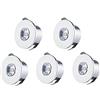 universo 5x FARO FARETTO LED PUNTO LUCE BORDO BIANCO CIRCOLARE INCASSO 1W FREDDA 6500K [Classe di efficienza energetica A+]