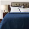 fashion home Pagano Trapuntino copriletto Trapuntato - trapuntino pimaverile Estivo - Microfibra anallergica Leggero Mezza Stagione Matrimoniale Tinta Unita Linea Oro Blu MATRIMONIALE