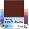 etérea Himmlische Qualität etérea Jersey lenzuolo con angoli 140x200-160x200 cm Bordeaux Epaisseur 15-25 cm - 100% Cotone - Oekotex materasso Letto copripiumino - lenzuola 140x200cm - 160x200cm Rosso