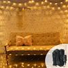 HENGMEI 3 x 2 m Luci a LED Fata Luci con 8 modalità di illuminazione Catena Luminosa IP44 Luci per tende resistenti all'acqua con spina, Halloween, Matrimonio per interni ed esterni Bianco caldo