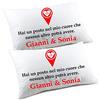 COLORFAMILY Coppia di federe Personalizzabili matrimoniali Hai un posto nel mio cuore che nessun altro potrà avere Regalo SanValentino Natale Compleanno Divertenti Personalizza con Nomi
