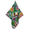 Seamar Kikoy Summer con Pon Pon 90x160cm Telo Mare Doppio - Asciugamano Pareo Spiaggia (Floreale)