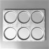 Siccardi Teglia Professionale pizzette - 6 Impronte Ø 12 - Cm 30 x 40