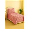 Corredocasa Completo Lenzuola in Flanella Morbida e Calda - 1 Piazza - Letto Singolo - Ideale per l'inverno, Caldo Cotone Made in Italy, Lavabile in Lavatrice (Singolo, Rosa Foglie)