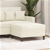 Gecheer Poggiapiedi,Pouf,Poggiapiedi Salotto,Poggiapiedi Ottomano,Sgabello Rettangolare per Sedia, Soggiorno, Divano, Ingresso, Camera da Letto, Crema 70x55x41 cm in Velluto