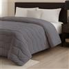BANZAII TEXTILE INNOVATOR ONLINE Banzaii Trapunta Una piazza e Mezza in Velluto Invernale 600 g/m², Piumone Morbido e Caldo Effetto Vellutato Ideale per l'Inverno - Colore Antracite