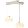 Generic Lampadari a Sospensione a soffitto Bianco Latte Triplo Mid Century per Isola Cucina Paralume lavello LED dimmerabile lampadario lineare Lungo per Tavolo da Pranzo Ristorante