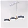 LUOYAOB Lampadario Cucina Industriale Nordic Drum Cluster Lampada a sospensione a LED 3 teste Lampadario in metallo colorato Dimmerabile Apparecchio di illuminazione a soffitto sospeso for sala da pranzo Banc