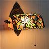 Uziqueif Lampada da parete per interni vintage, lampada da parete con interruttore, 10 pollici, lampada da parete tiffany, lampada da parete per interni, lampada da lettura montaggio a parete, E27