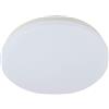Ledvion - Plafoniera LED Bianca (Ø25,5 cm, 18W, 3000K, 1800 Lumen) IP20, LED integrato