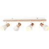 Lightbox Nature barra per faretti in pioppo - 17 x 58 x 7 cm - faretto da | Barra per faretti, 17 x 58 x 7 cm, 4 x E14, max. 28W, orientabile,