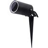 GENERICO ECI ELETTROFORNITURE 39.PL01421 Portafaretto DA GIARDINO CON PICCHETTO per GU10, IP65, 220Vac, D60mm, ALLUMINIO NERO