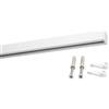 Deco-Raum Binario per tende su misura in alluminio con scorrimento interno rettangolare piatto fissaggio a soffitto asta per tende binario per tende a pannello binario con scorrimento interno per