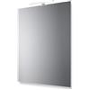San Marco specchio filo lucido, specchio da bagno con luce, disponibile con o senza lampada da 30 o 45 cm, specchio da parete bagno, installazione semplice e veloce. (70x50 cm, con lampada 30 cm)