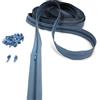 Artefizio Cerniere Lampo al Metro in Nylon, Catena Continua, 20 Colori a Scelta, Zip in Metallo, 7 Lunghezze, 4 mm 100% Poliestere, Made in Italy (Blue Avio, 2 m + 5 Cursori)