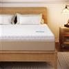 WOWTTRELAX topper per materasso, 140 x 200 cm, spessore 6 cm, strato correttivo in memory foam, tessuto traspirante e ipoallergenico, coprimaterasso antiscivolo e lavabile, certificato CertiPUR-EU