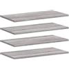 vidaXL Mensole Parete 4pz Grigio Sonoma 60x20x1,5cm Legno Multistrato