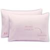 MAYRA Coppia di Federe Personalizzate | Copri Cuscino in 100% Cotone di Alta Qualità | Personalizzabili con Ricamo Nome, Iniziali, Logo, Hotel | Made in Italy | Idea Regalo (Rosa)