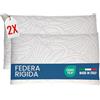 Michelangelo HomeRelax - COPPIA 2 Copriguanciale RIGIDE Federe Copricuscino PREMIUM 50x80, Made in Italy, OEKO-TEX, Per Cuscini Letto, Tessuto Anallergico, Traspirante, Coprifedera, Set di 2